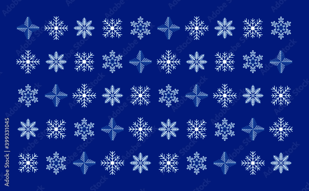 White snowflakes on a blue background. Desktop Wallpaper. The design of the snowflakes. White snowflakes on a blue background. Desktop Wallpaper. The design of the snowflakes.