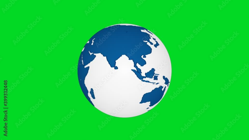 Earth. The earth rotates. Animation