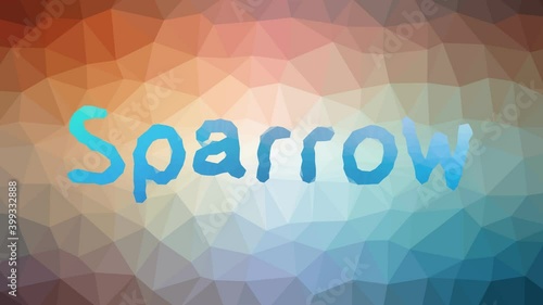 Sparrow appearing weird tessellation looping pulsing polygons