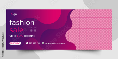 Fashion sale facebook cover template