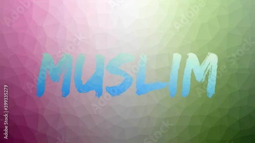 Muslim fade technological tessellating looping pulsing polygons