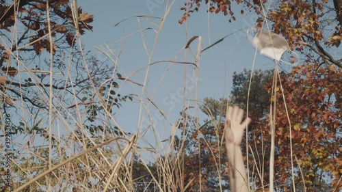 Wallpaper Mural Couple throwing face masks up, funny symbolism of making love or cheating Torontodigital.ca