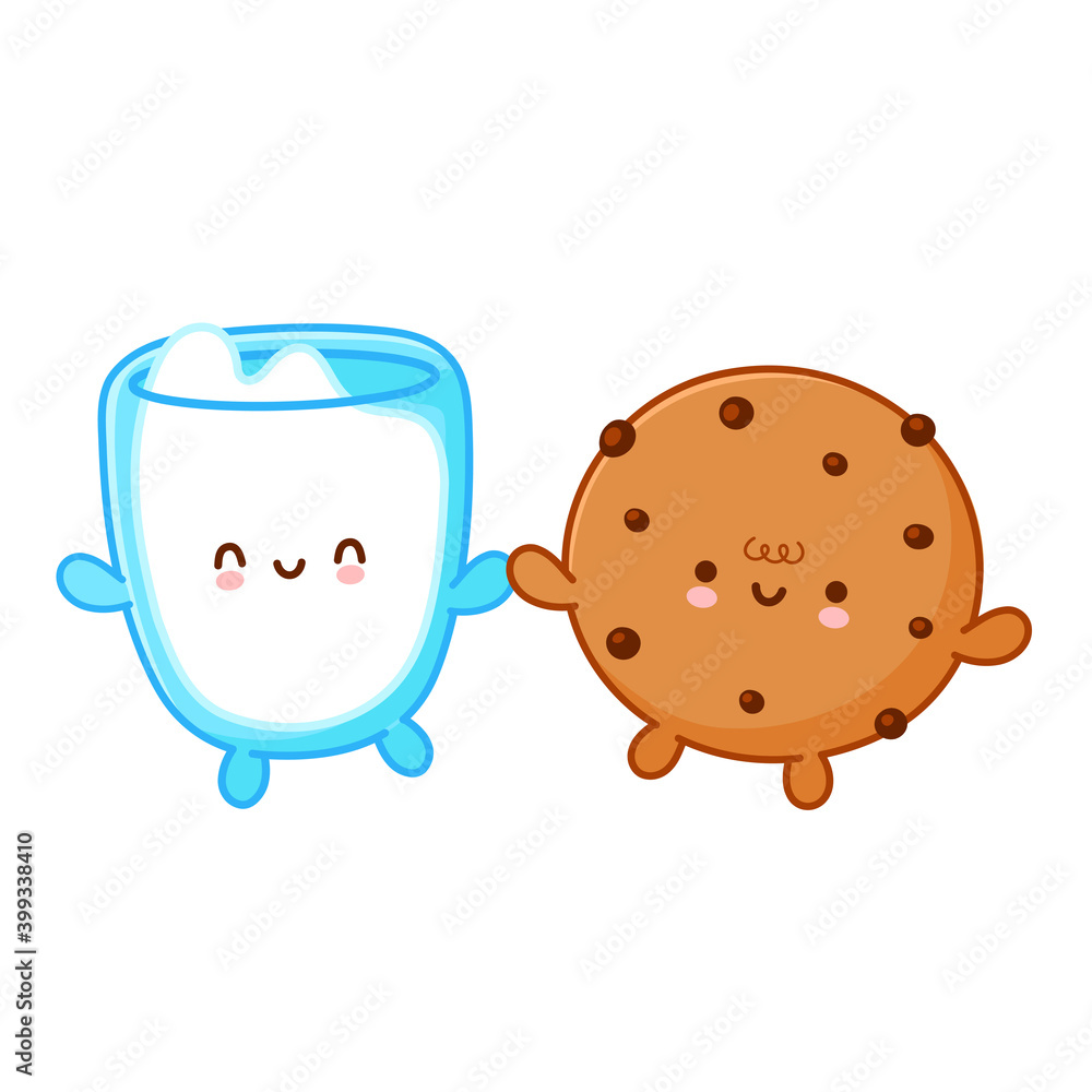 Cute funny cookie with chocolate chips Cute funny cookie with chocolate chips