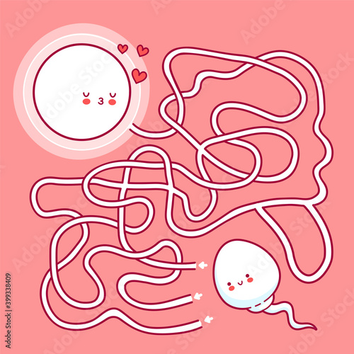 Cute funny labyrinth maze game