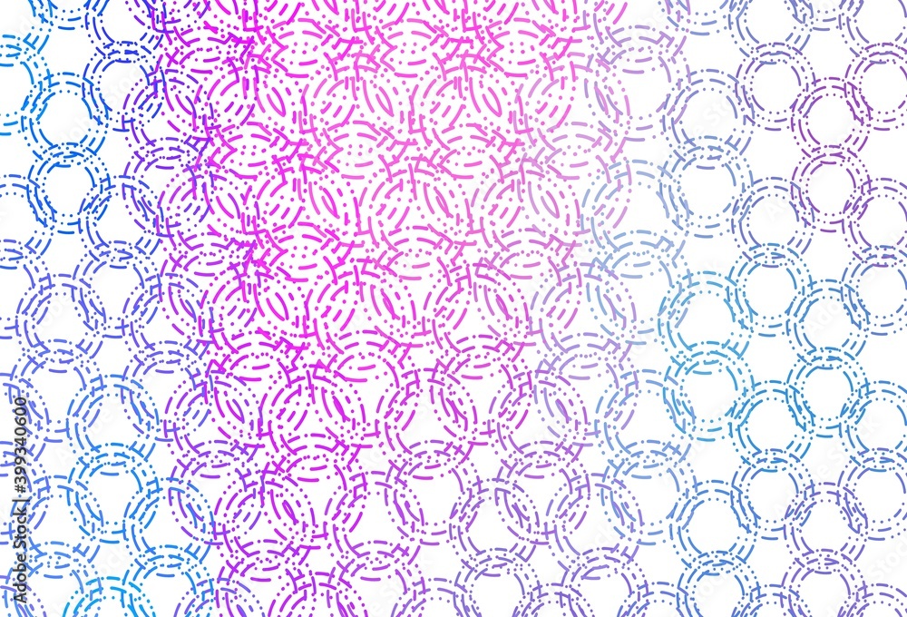 Fototapeta premium Light pink, blue vector layout with circle shapes.