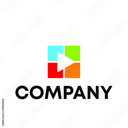 play button media logo design Free Download play button media logo design - GFXLoad