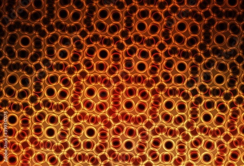 Dark Orange vector backdrop with dots.
