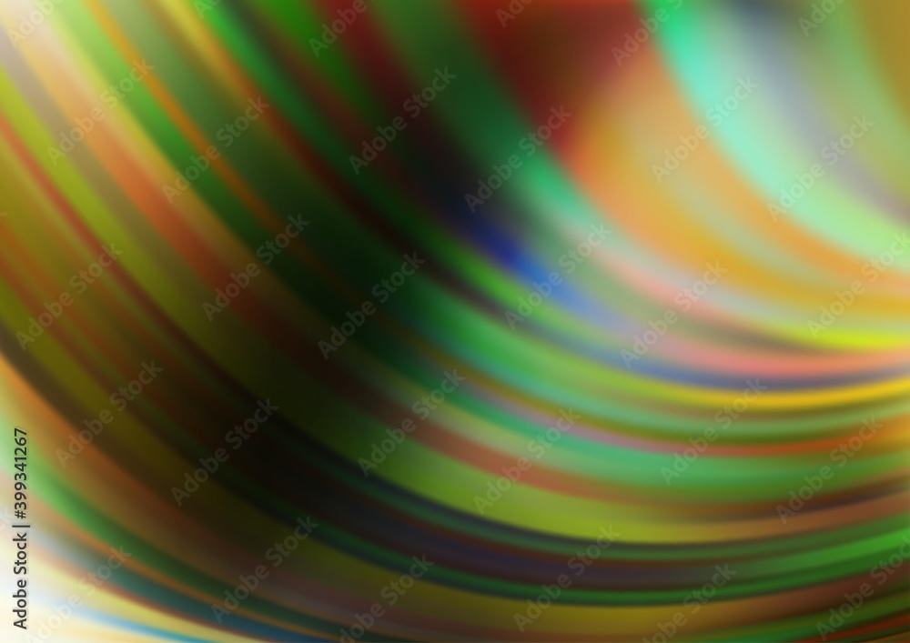 Dark Green, Yellow vector pattern with liquid shapes. Dark Green, Yellow vector pattern with liquid shapes.