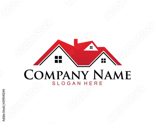 real estate logo template,  House symbol, vector icon illustration