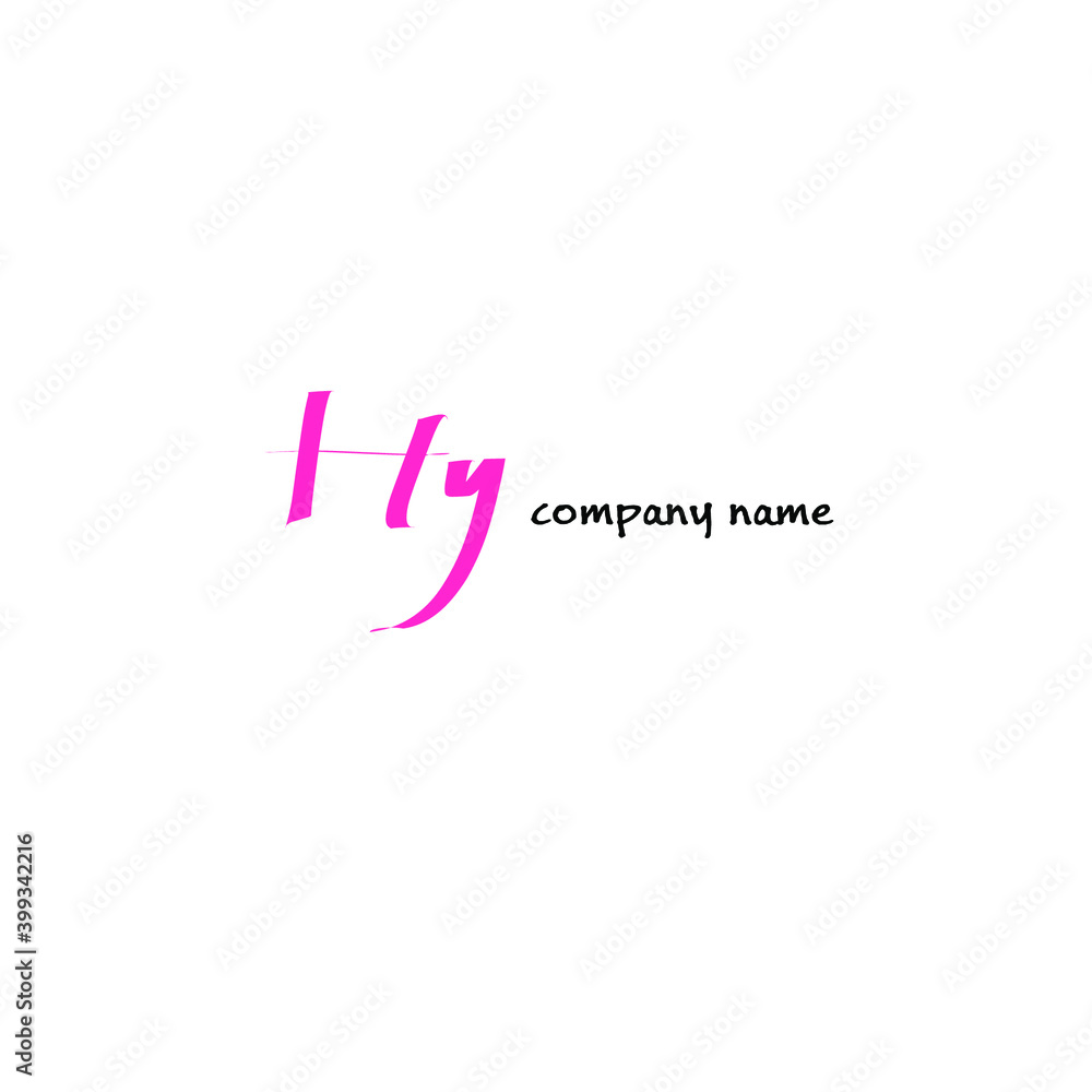 HY initial beauty monogram and elegant logo design HY initial beauty monogram and elegant logo design
