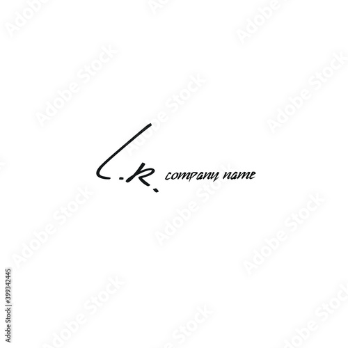 LR initial beauty monogram and elegant logo design