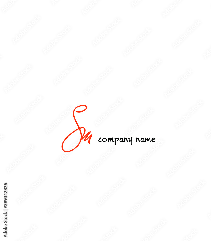 SM initial beauty monogram and elegant logo design SM initial beauty monogram and elegant logo design