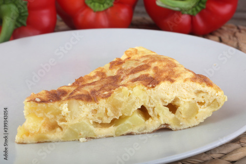 french egg omelette as dinner dish