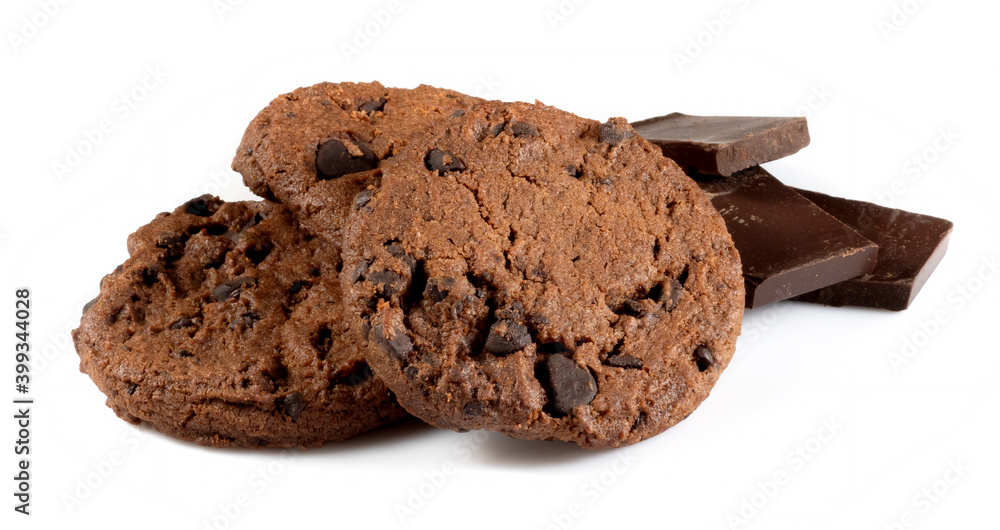 isolated image of cookie and chocolate close up isolated image of cookie and chocolate close up