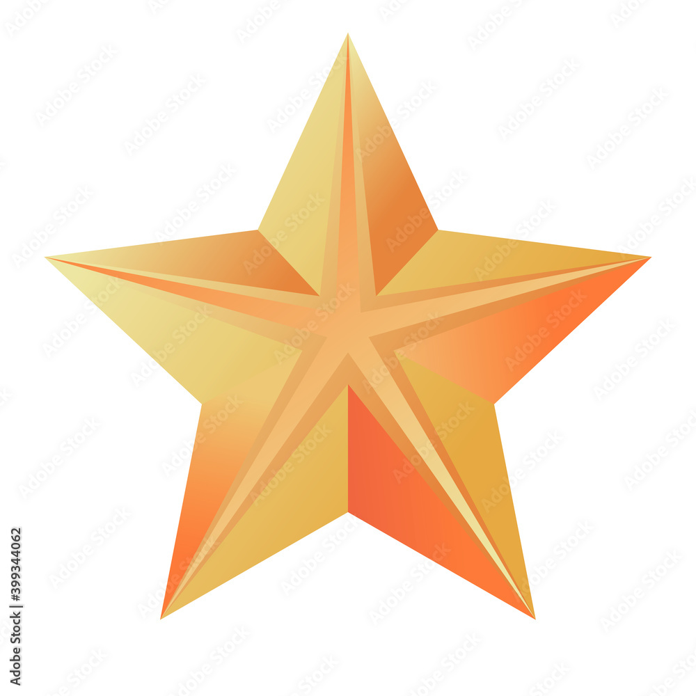happy merry christmas golden star with five pointed icon happy merry christmas golden star with five pointed icon