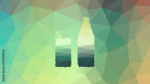 cans and bottles fade techno tessellating looping pulsing triangles photo