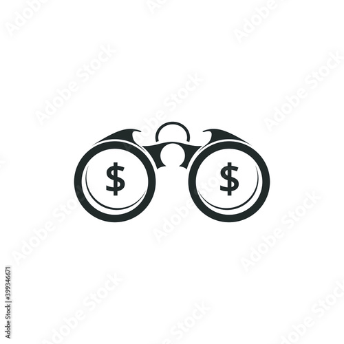 Business forecasting icon. Vector graphics.