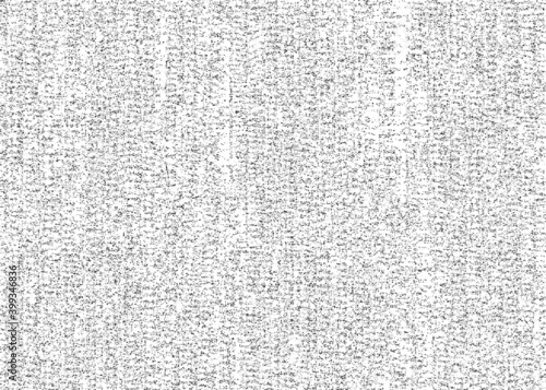 Vector fabric texture. Distressed texture of weaving fabric. Grunge background. Abstract halftone vector illustration. Overlay to create interesting effect and depth. Black isolated on white. EPS10.