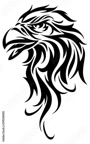 Wallpaper Mural Eagle head pattern. American mascot graphic, portrait of a bald eagle. Vector Torontodigital.ca