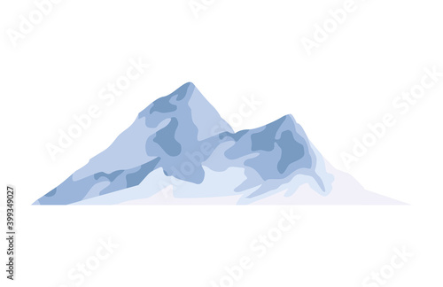 snowly mountains scene isolated icon