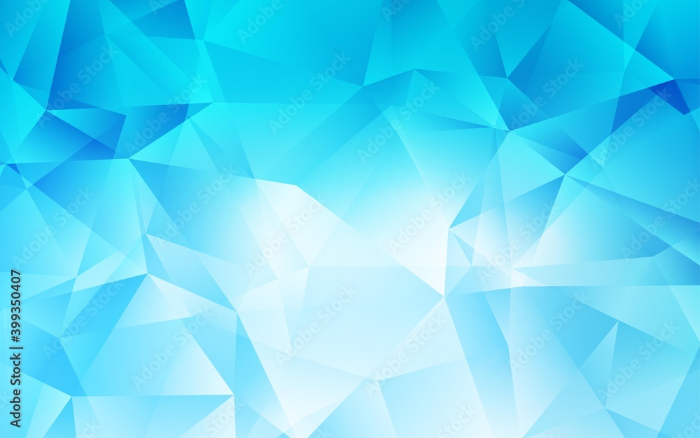 Light BLUE vector low poly texture. Glitter abstract illustration with an elegant triangles. New template for your brand book.