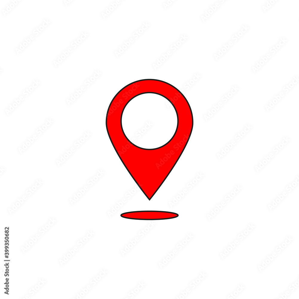 Fototapeta premium Classic geo pin Location map travelling icon in vector style for web