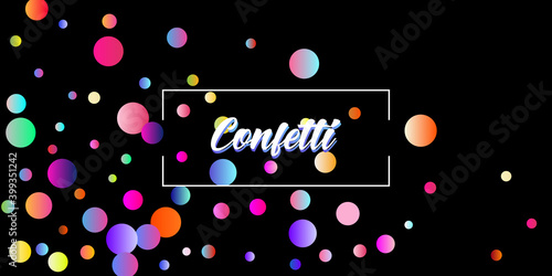 Carnival Confetti Explosion Vector Background. Falling Color Tinsel, Fiesta Celebration Design.