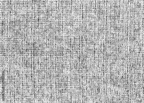 Vector fabric texture. Distressed texture of weaving fabric. Grunge background. Abstract halftone vector illustration. Overlay to create interesting effect and depth. Black isolated on white. EPS10.