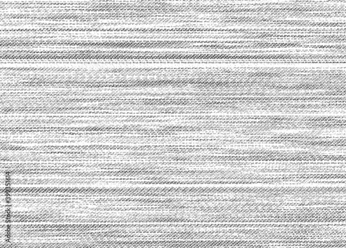 Vector fabric texture. Distressed texture of weaving fabric. Grunge background. Abstract halftone vector illustration. Overlay to create interesting effect and depth. Black isolated on white. EPS10.