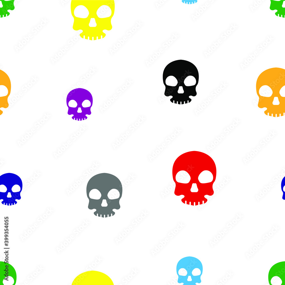 Fototapeta premium seamless pattern with skull icon