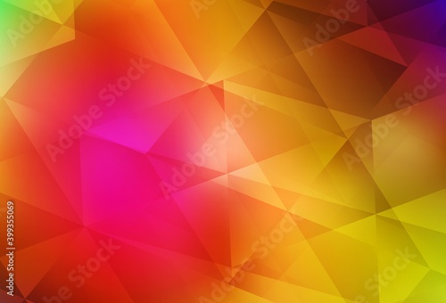 Dark Multicolor vector abstract polygonal pattern.
