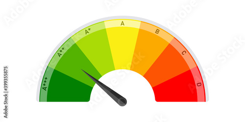 European Union energy efficiency rating. Vector illustration.