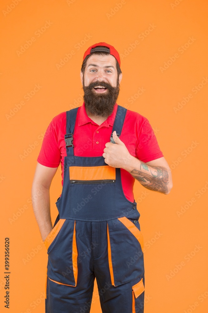 mature man worker with beard wear uniform, engineer mature man worker with beard wear uniform, engineer