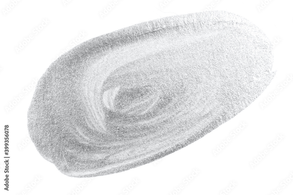 Silver brush strokes isolated on white background. Silver brush strokes isolated on white background.