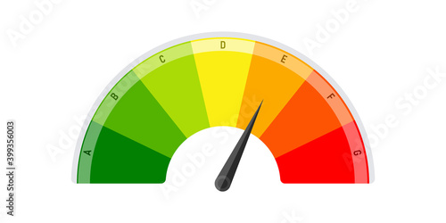 European efficiency rating. Vector illustration.