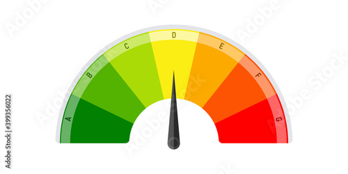 European efficiency rating. Vector illustration.