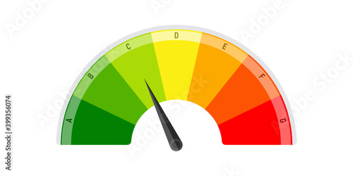European efficiency rating. Vector illustration.