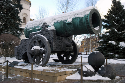 King Cannon in Moscow Kremlin in winter	
