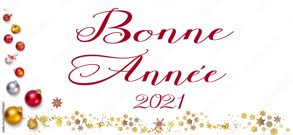 bonne année 2021 bannière boules