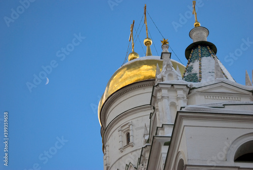 Architecture of Moscow Kremlin. Popular landmark.