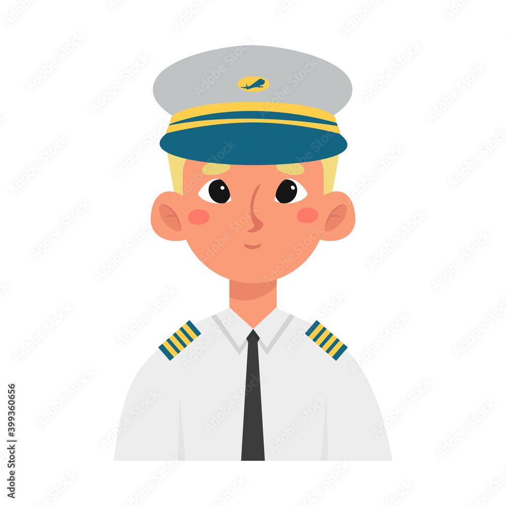 Isolated pilot man professions jobs icon- Vector