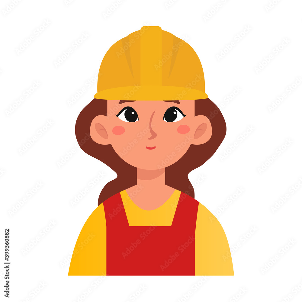 Isolated engineer woman professions jobs icon- Vector Isolated engineer woman professions jobs icon- Vector