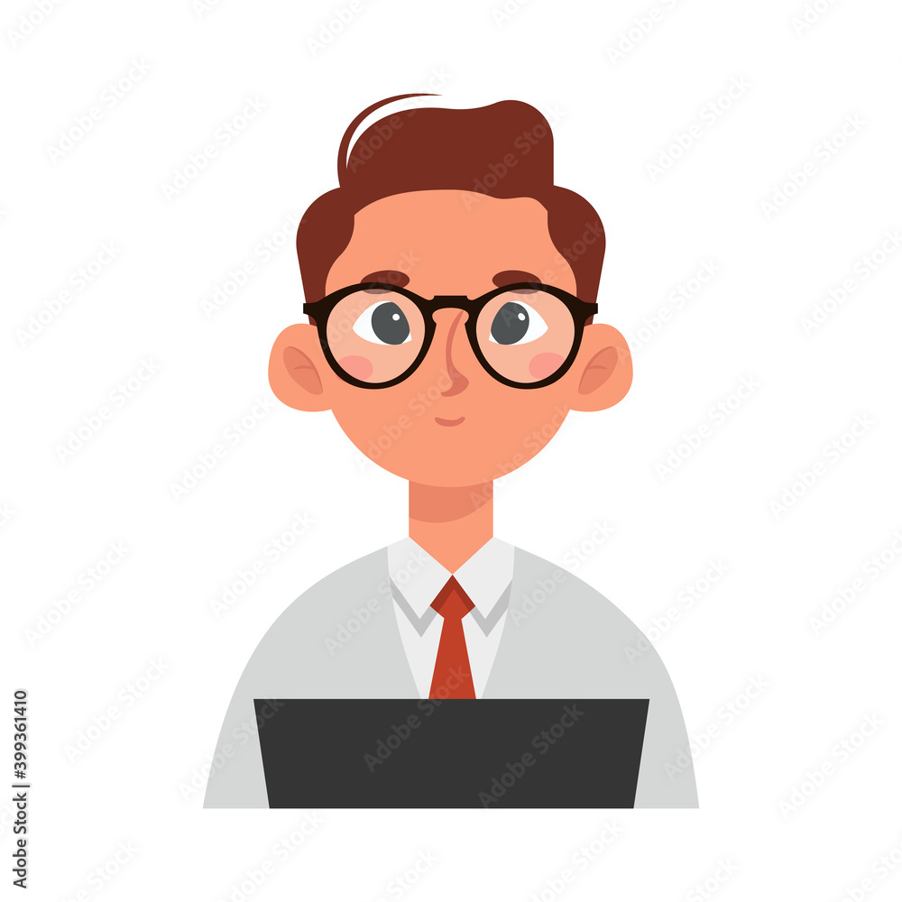 Isolated business man professions jobs icon- Vector
