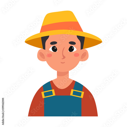 Isolated farm man professions jobs icon- Vector