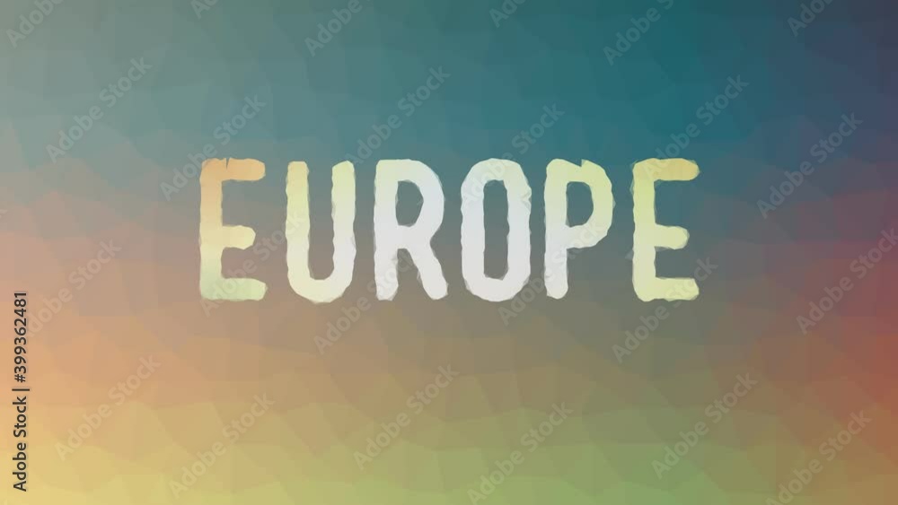 Europe appearing interesting tessellated looping pulsing triangles Europe appearing interesting tessellated looping pulsing triangles