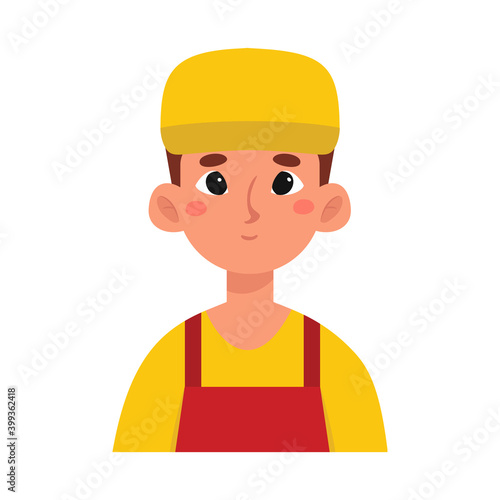 Isolated builder man professions jobs icon- Vector