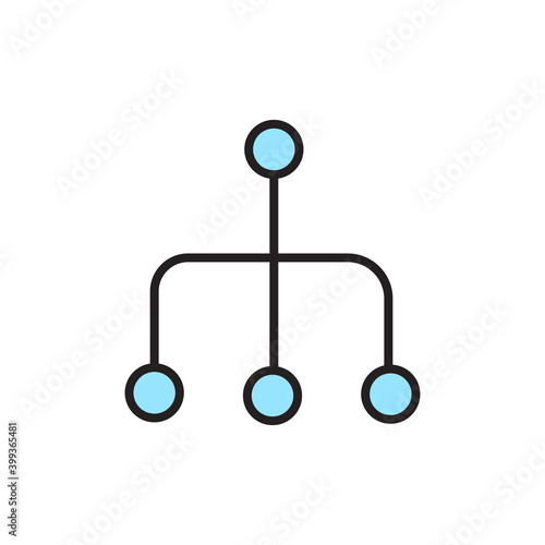 Isolated connection computers tecnology online icon- Vector