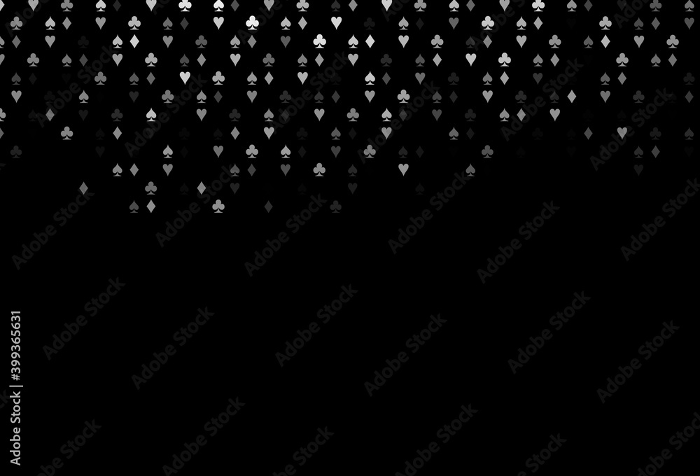 Dark Silver, Gray vector texture with playing cards. Dark Silver, Gray vector texture with playing cards.