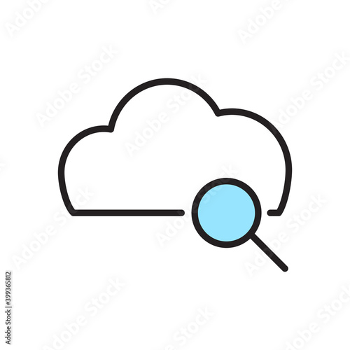 Isolated search computers tecnology online icon- Vector