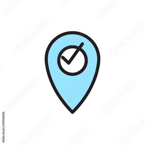 Isolated location computers tecnology online icon- Vector